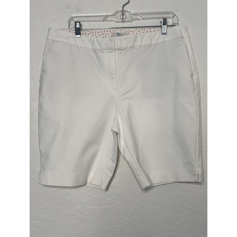 Boden Women's White Stretch Shorts Size US 14/ UK 18 Pockets